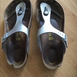 Birkenstock Giseh size 36 (23.0) size 6 silver